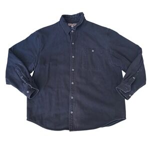 Duluth Trading Co Jacket Heavy Fleece Lining Canvas Dark Brown Mens XL Cozy